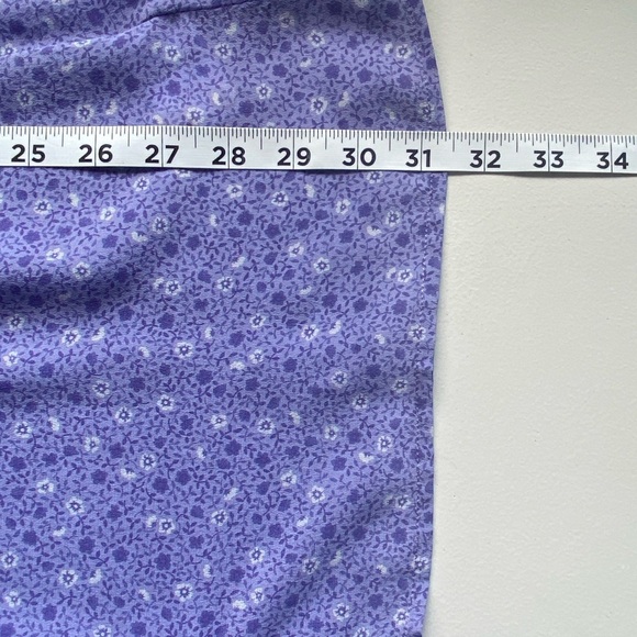 Realization Par Julia Dress in Purple Haze Silk Floral Ruffle Mini Babydoll - Picture 12 of 12